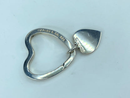 Tiffany & Co Estate Double Hearts Keychain Sterling Silver 7.8g JR351