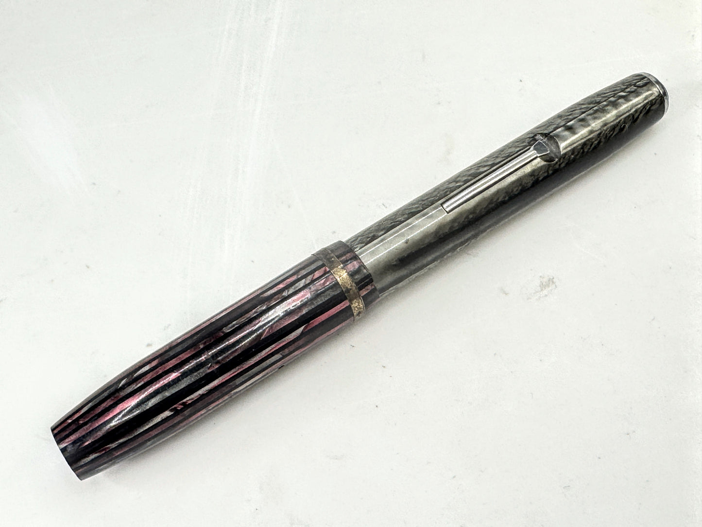 Vintage Esterbrook Two-Tone Lever Fountain Pen #2668 Firm Medium Nib SS404