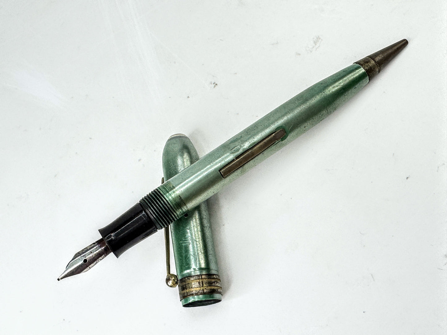 Vintage Sterling Silver Fountain Pen and Mechanical Pencil Set SS405
