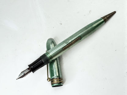 Vintage Sterling Silver Fountain Pen and Mechanical Pencil Set SS405