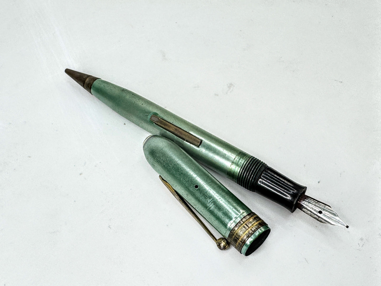 Vintage Sterling Silver Fountain Pen and Mechanical Pencil Set SS405