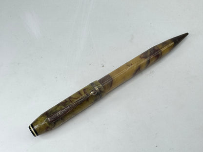 Aer Deco Sheaffer WASP Golden Brown Marbled Fountain Pen and Pencil Set SS406