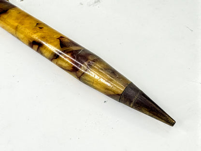 Aer Deco Sheaffer WASP Golden Brown Marbled Fountain Pen and Pencil Set SS406