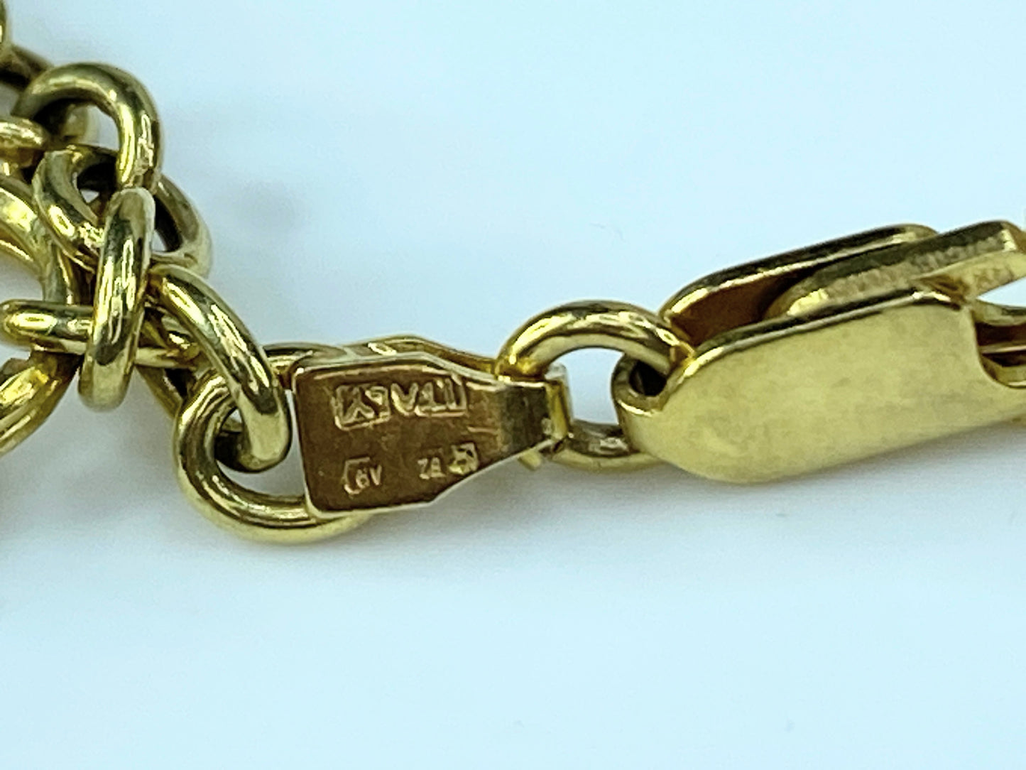 Whimsical 14 Carats Italian Yellow Gold Charm Enamel Bracelet