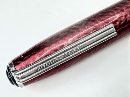 Vintage Esterbrook Visumaster Red Marbled Fountain Pen Med Pt SS410