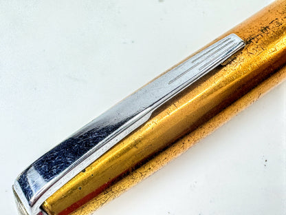 Mid Century Venus Black and Gold Hooded Medium Point Fountain Pen SS410