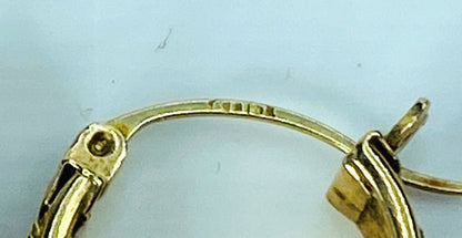 Classic 5.5mm Wide Triple Rope Twist 10K Yellow Gold Hoop Earrings 2.7g JR1008