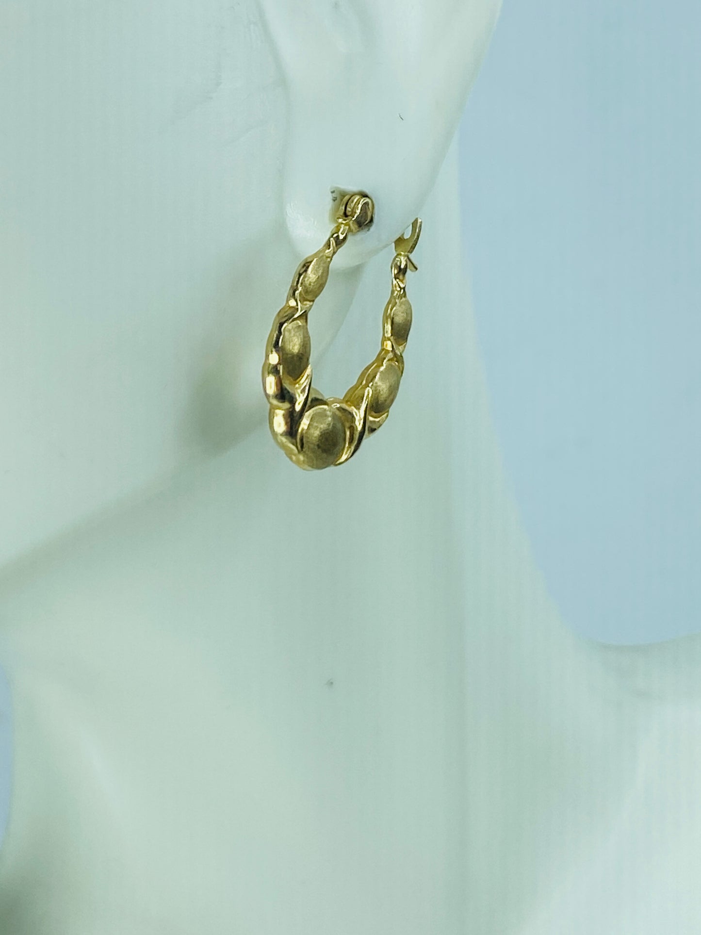 10k Yellow Gold  satin/polish finish XO Hugs and Kisses Love Earrings JR1009