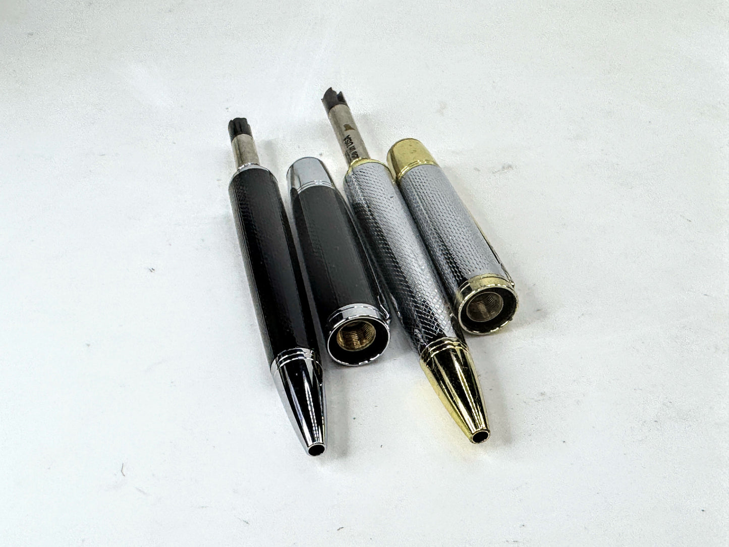 Vintage Cross Dual Ballpoint Pen Set Black and Chrome SS410