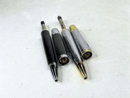 Vintage Cross Dual Ballpoint Pen Set Black and Chrome SS410