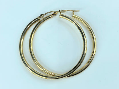 14K yellow gold 2.0mm x 35.0mm large Hoop earring JR9217