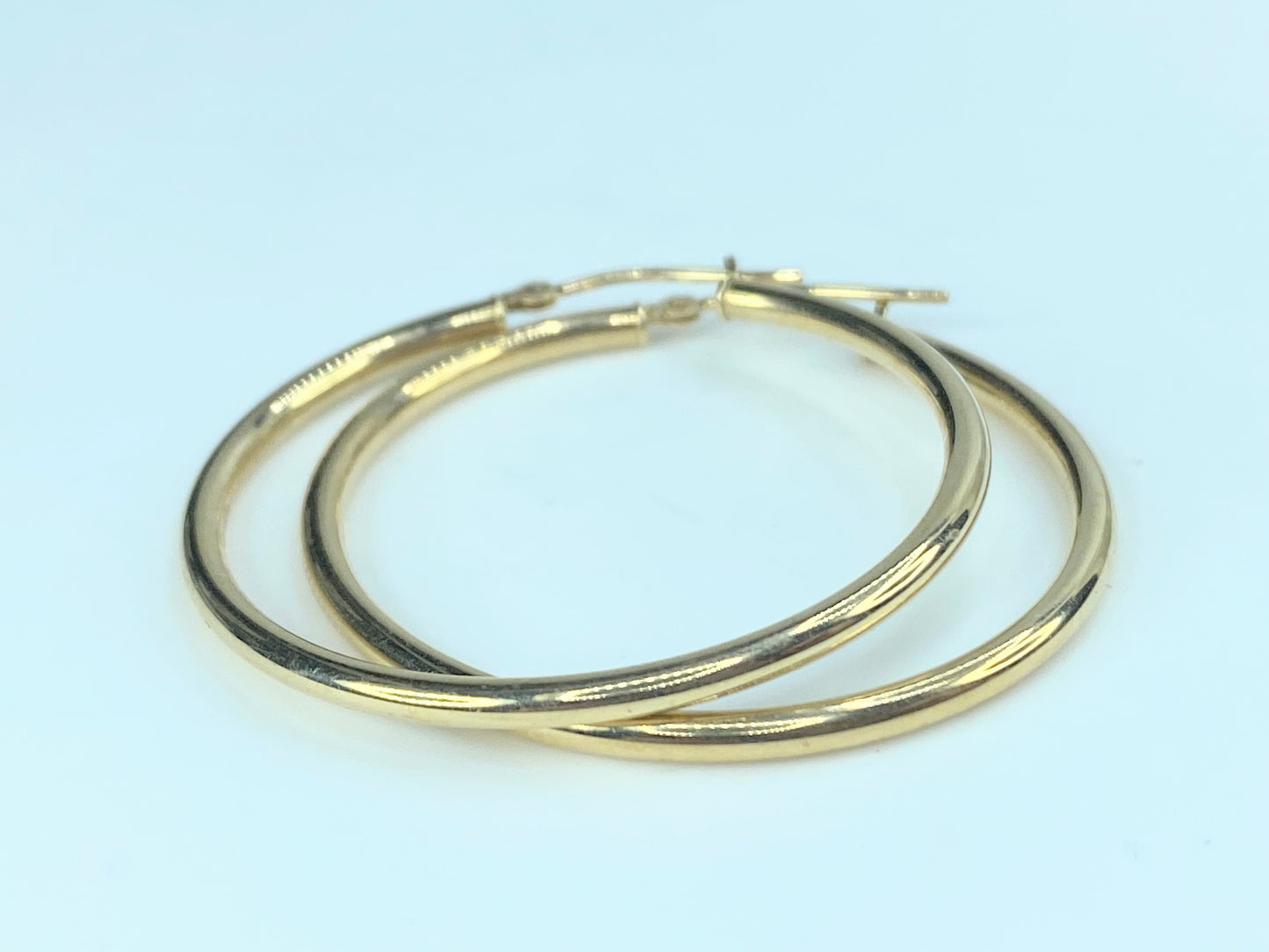 14K yellow gold 2.0mm x 35.0mm large Hoop earring JR9217