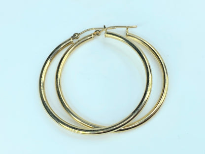 14K yellow gold 2.0mm x 35.0mm large Hoop earring JR9217