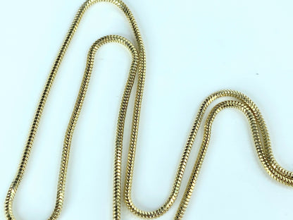 14k Yellow Gold Italian Snake Chain 1mm 1.4mm 18 inches 4.2g JR9219