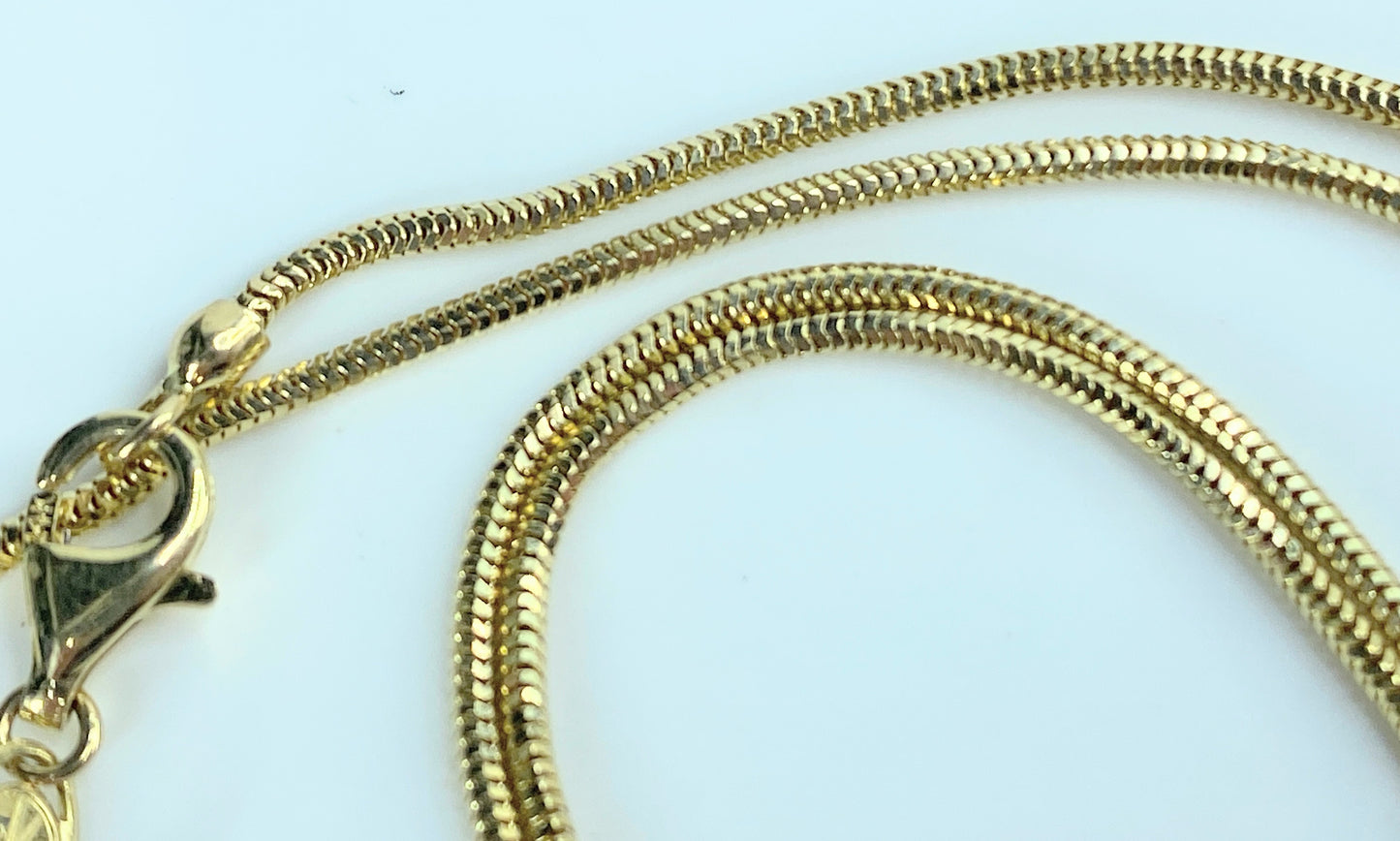 14k Yellow Gold Italian Snake Chain 1mm 1.4mm 18 inches 4.2g JR9219