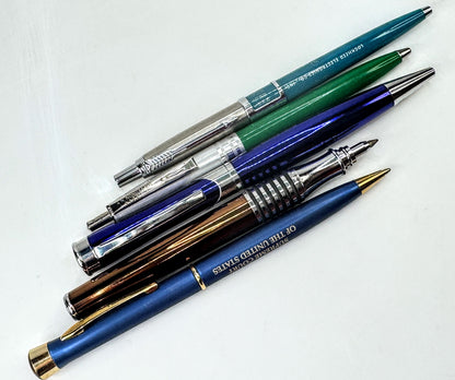 Vintage Mixed Ballpoint Pen Lot Parker Supreme Court Lockheed United SS414