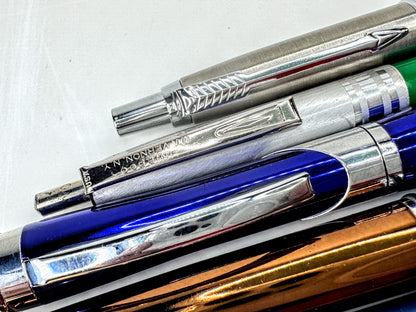 Vintage Mixed Ballpoint Pen Lot Parker Supreme Court Lockheed United SS414