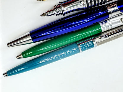 Vintage Mixed Ballpoint Pen Lot Parker Supreme Court Lockheed United SS414