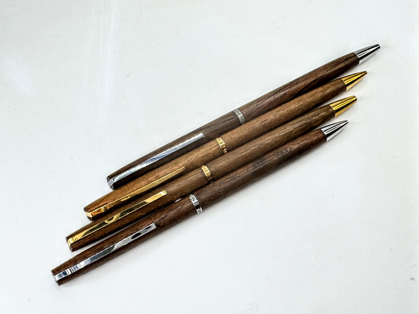 Vintage Dallmayr Wooden Writing Set 2 Pens & 2 Pencils Lot SS415