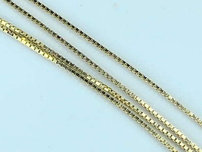 14K yellow gold Box link necklace 18.0" JR9220