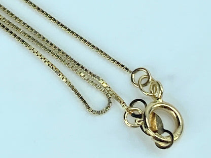 14K yellow gold Box link necklace 18.0" JR9220