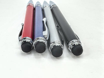 Levenger Chroma Twister Stylus Ballpoint Pen Set Black Silver Blue Red SS419