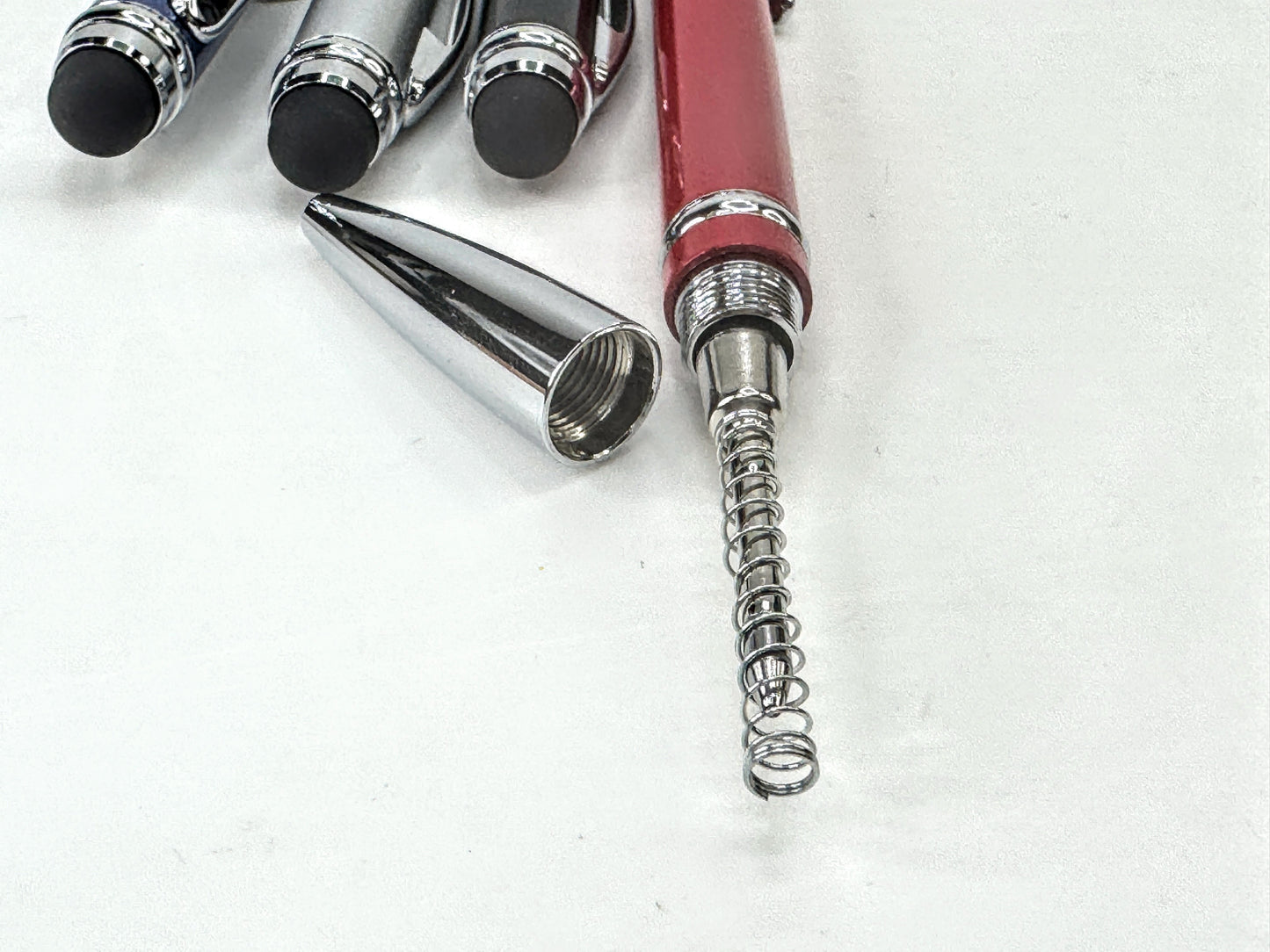 Levenger Chroma Twister Stylus Ballpoint Pen Set Black Silver Blue Red SS419