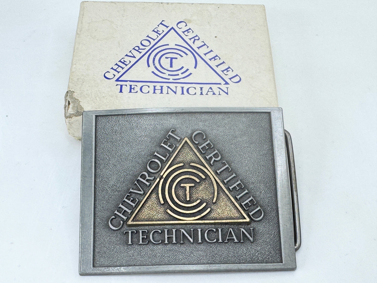 Vintage Chevrolet Certified Technician Belt Buckle with Box SS426