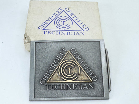 Vintage Chevrolet Certified Technician Belt Buckle with Box SS426