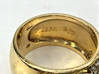 Vintage Carrera y Carrera 18K Romeo & Juliet Diamond Ring box/paperwork JR1667