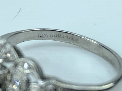 Art Deco 0.52 Carat old Euro Diamond Engagement Ring Platinum 950 s6.5 JR1022