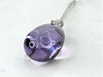 Georg Jensen Vivianna Sterling Amethyst Diamond Dew Drop Pendant new JR1669