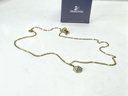 Vintage Swarovski Hexagon Crystal Adjustable Tassel Lariat Necklace GS835