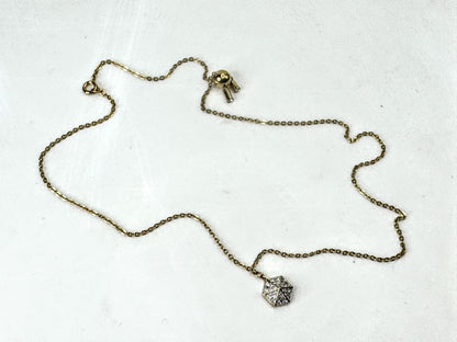 Vintage Swarovski Hexagon Crystal Adjustable Tassel Lariat Necklace GS835