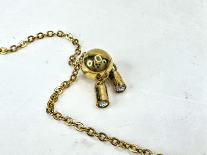 Vintage Swarovski Hexagon Crystal Adjustable Tassel Lariat Necklace GS835