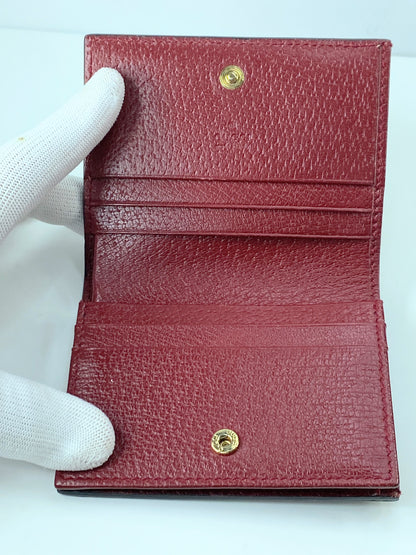 Gucci GG Supreme PVC Leather Spring Beige Compact Wallet W/Box GS406