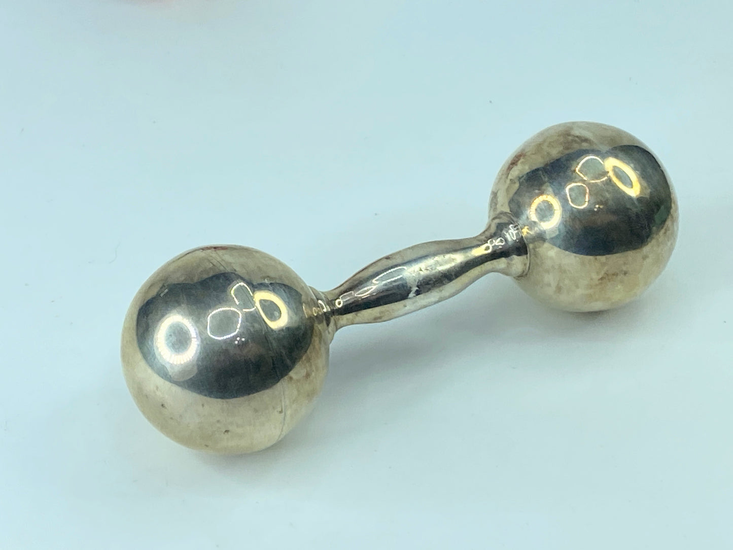 Tiffany & Co. Sterling Silver 925 Large Barbell Baby Rattle 52.3g SS41