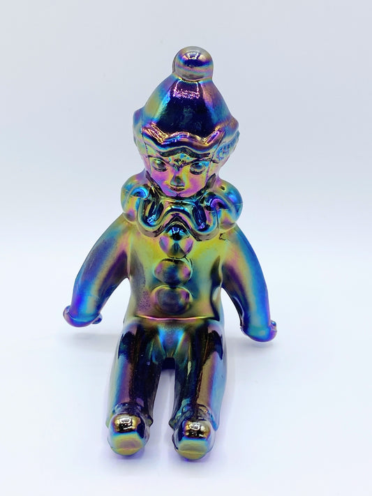 Vintage Fenton Carnival Glass Seated Clown Figurine