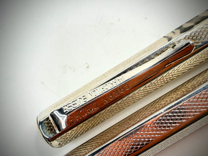 vintage caran d’ache swiss silver plate fountain pen engine turned style ss305