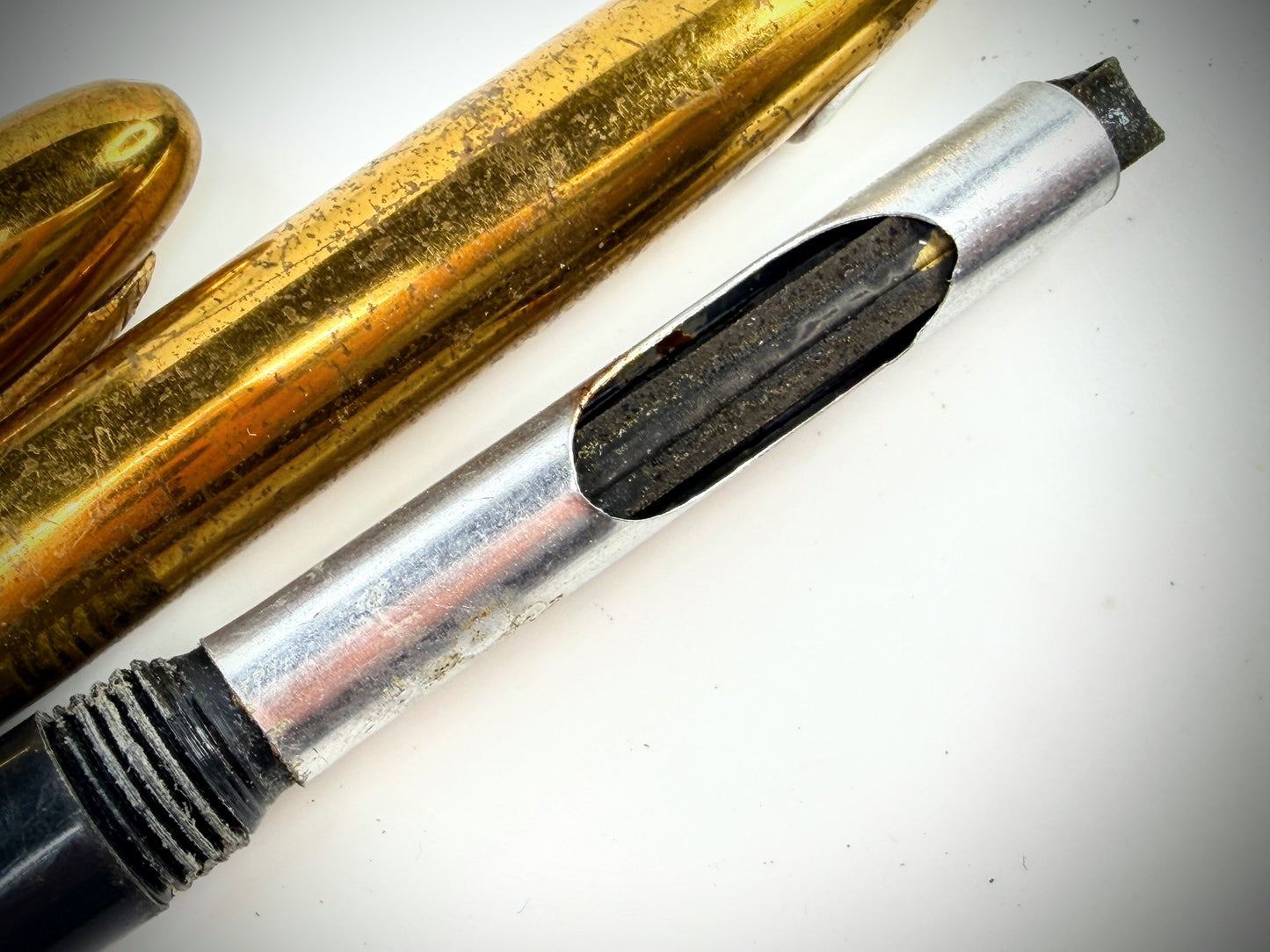Vintage Parker Rudoka Gold Tone Fountain Pen Medium Nib 1950s SS306