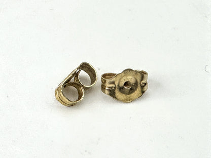 Mid-Century 14K Yellow Gold 8.2mm Fine Akoya Pearl Stud Earrings Pair JR1680