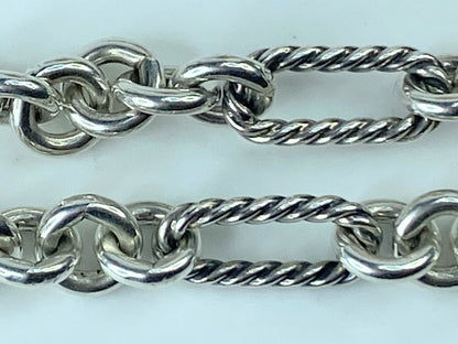Sterling Silver 18k Gold David Yurman Chain Necklace Toggle clasp 40" JR371