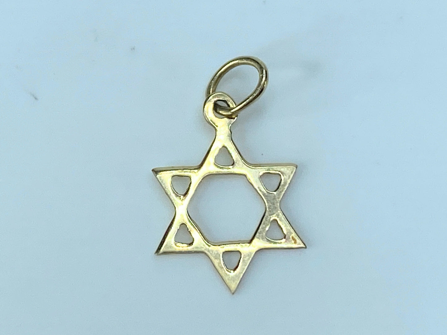 Jewish Jewelry Pendant, Star of David Mini Classic Charm Pendant 14k Gold JR9364