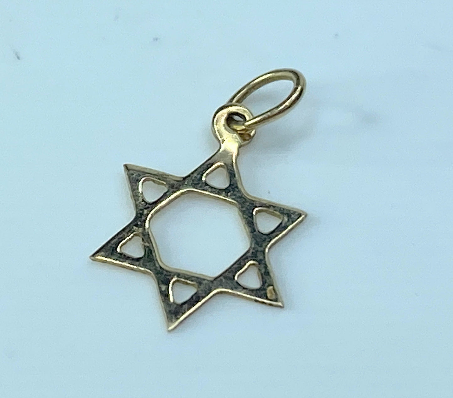 Jewish Jewelry Pendant, Star of David Mini Classic Charm Pendant 14k Gold JR9364