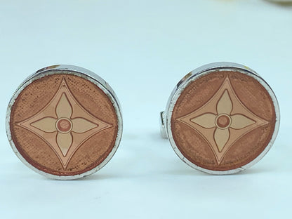 Louis Vuitton Boutons De Manchette Fleur Monogram Cuffs + Damier Case GS414