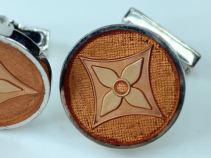 Louis Vuitton Boutons De Manchette Fleur Monogram Cuffs + Damier Case GS414