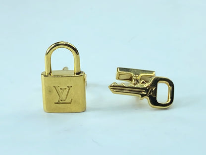 LOUIS VUITTON Damier Ebene Buton de Manchette Cadena Cuffs GS415