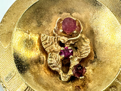 Vintage M&M 14K Gold "I Love You" Ruby Charm Pendant  3.8g JR1693