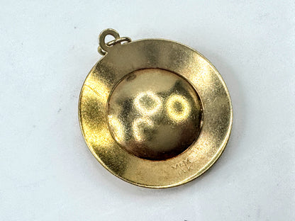 Vintage M&M 14K Gold "I Love You" Ruby Charm Pendant  3.8g JR1693