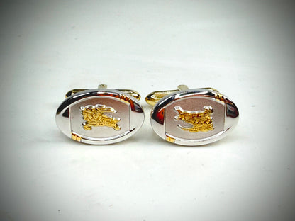 Vintage Burberrys Cufflinks Tie Bar Set Knight Motif SS3290
